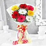 Mixed Brilliance Gerbera Flower Bouquet