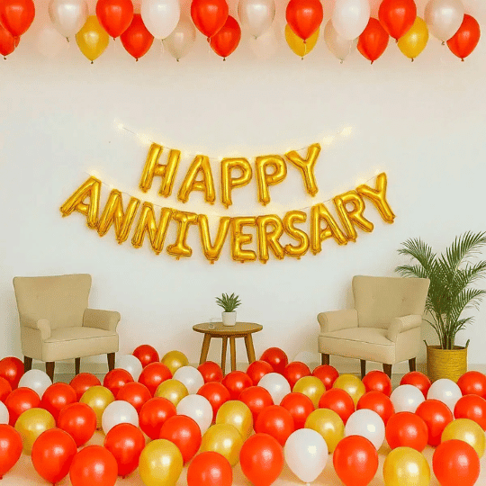 Red Anniversary Home Decor